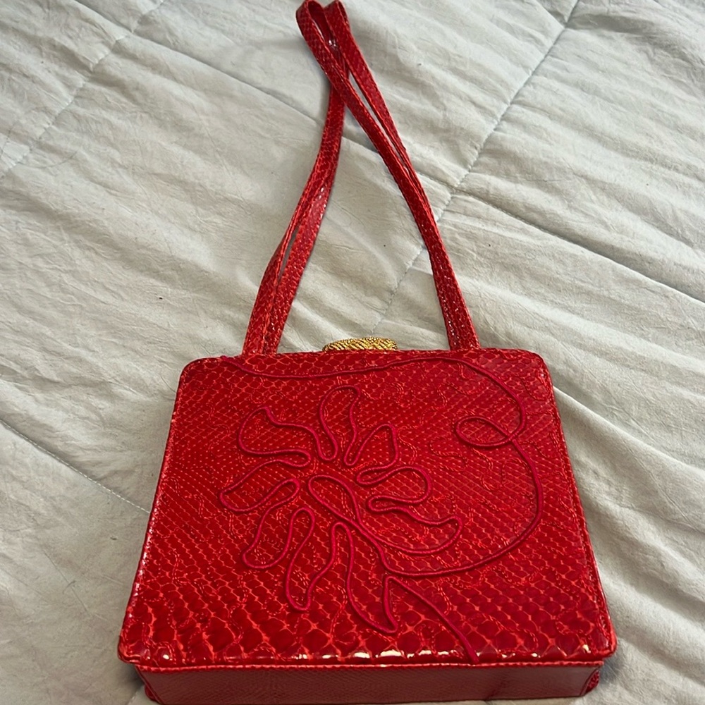 Vintage Red Purse Kleinberg Sherrill